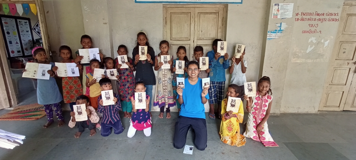 Sloth bear_M ursinus_Gujarat India_children awareness program_Pratik Desai